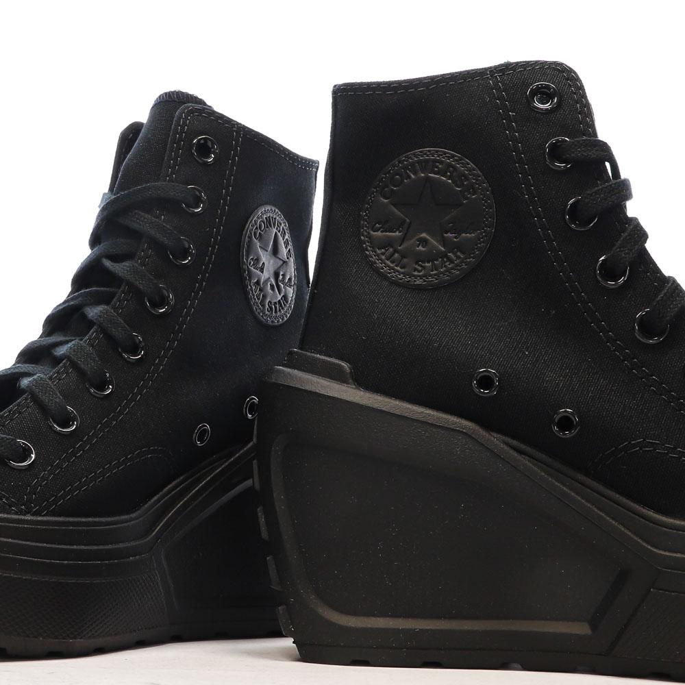 Baskets Noires Femme Converse Chuck 70 De Luxe Wedge vue 7