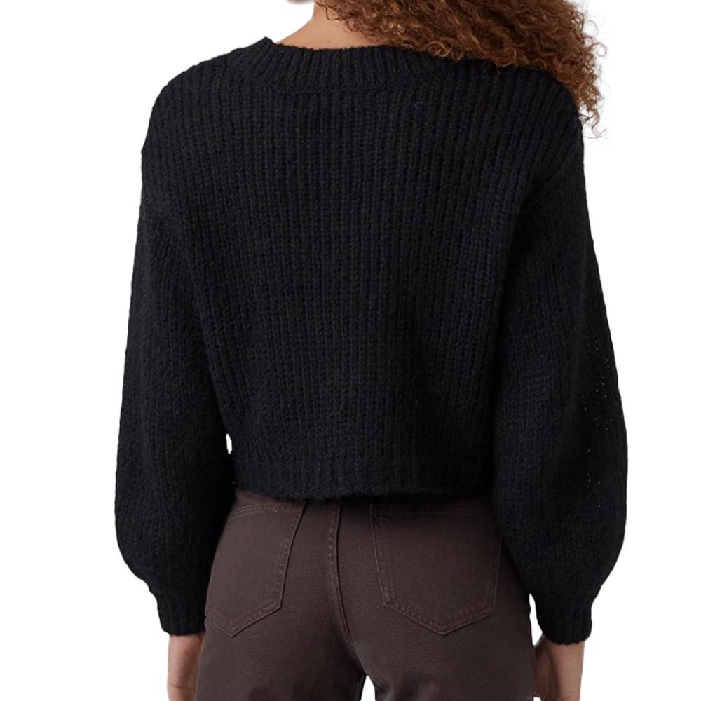 Pull Noir Femme Vero Moda Cropped vue 2