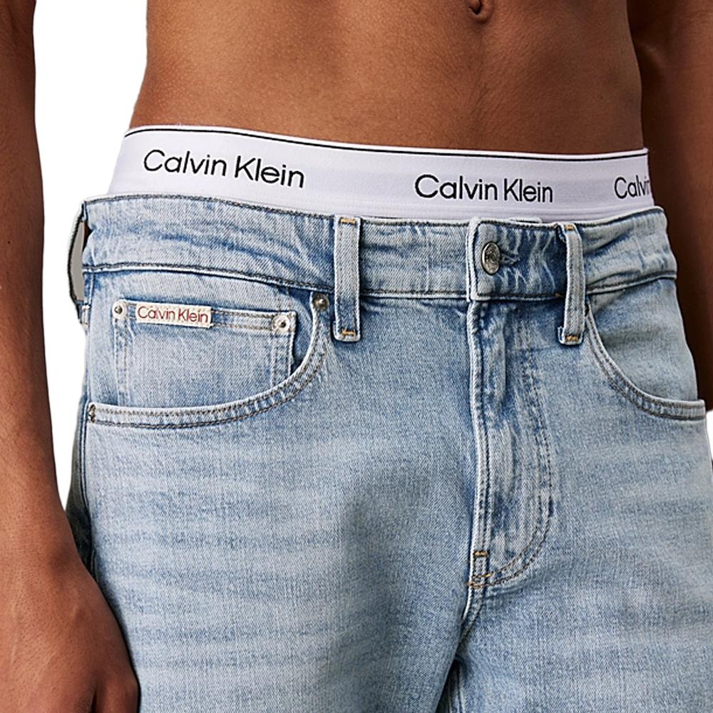 Jean Slim Taper Bleu Clair Homme Calvin Klein Jeans vue 3