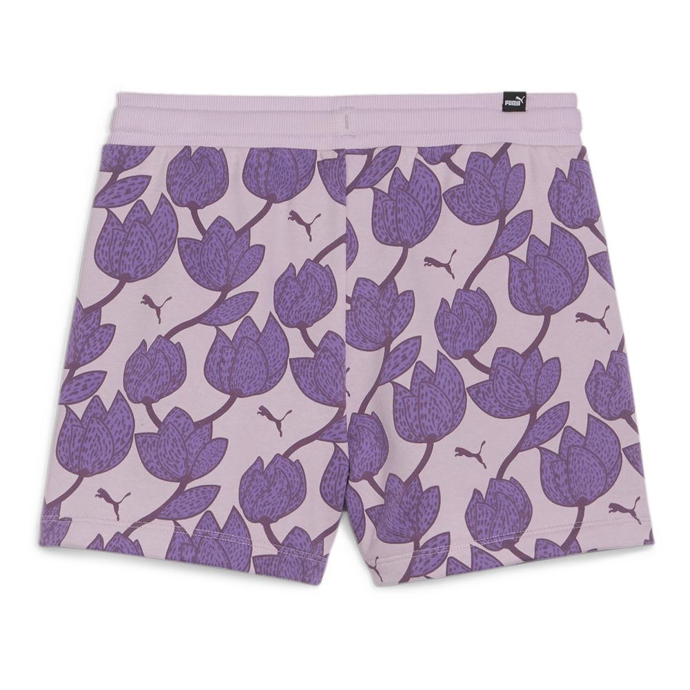 Short Mauve Fille Puma Blossom vue 2