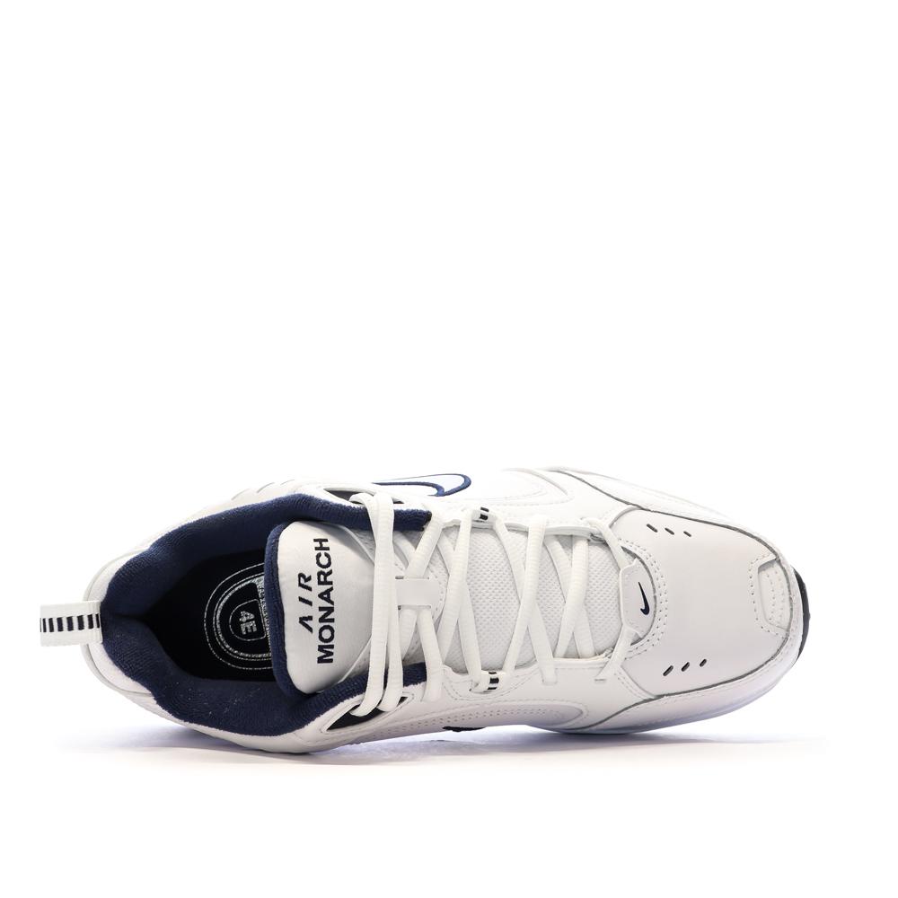 Baskets Blanches/Marine Homme Nike Air Monarch 4E vue 4
