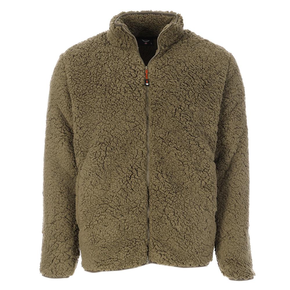 Veste Sherpa Kaki Homme Paname Brothers Full Zip pas cher