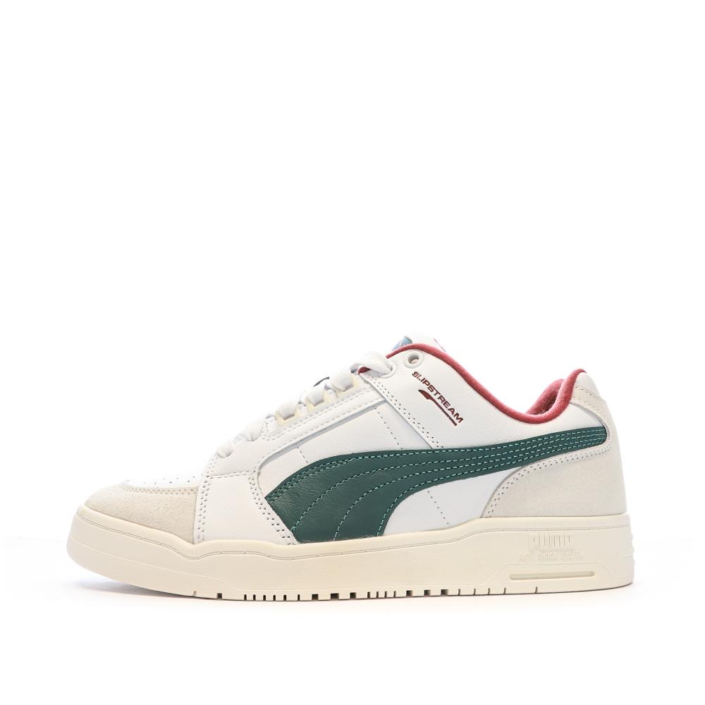Baskets Blanc/Vert Homme Puma Slipstream Lo Retro pas cher