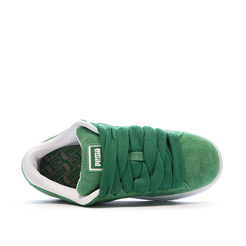 Baskets Verte Femme Puma Suede XL vue 4