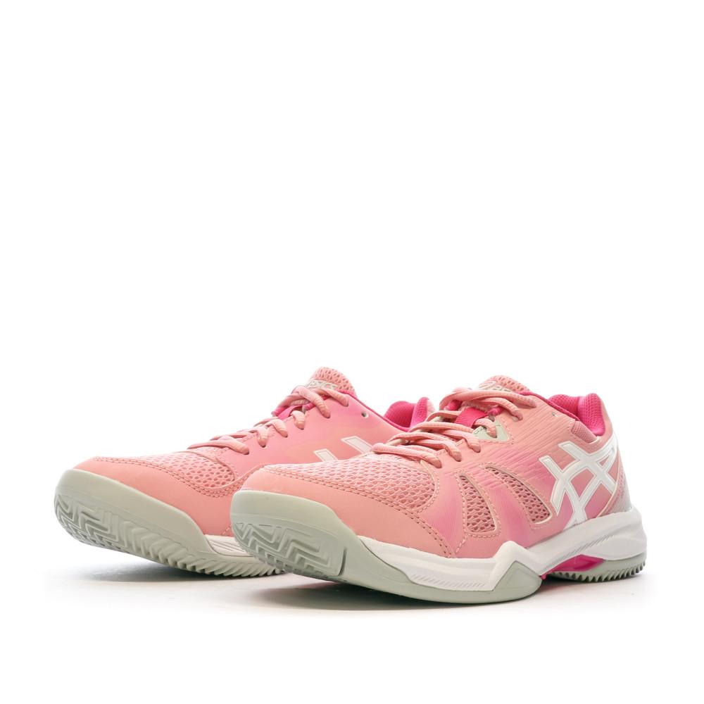 Chaussures de Tennis Rose/Blanc Femme/Fille Asics Gel Padel Pro 5 vue 6