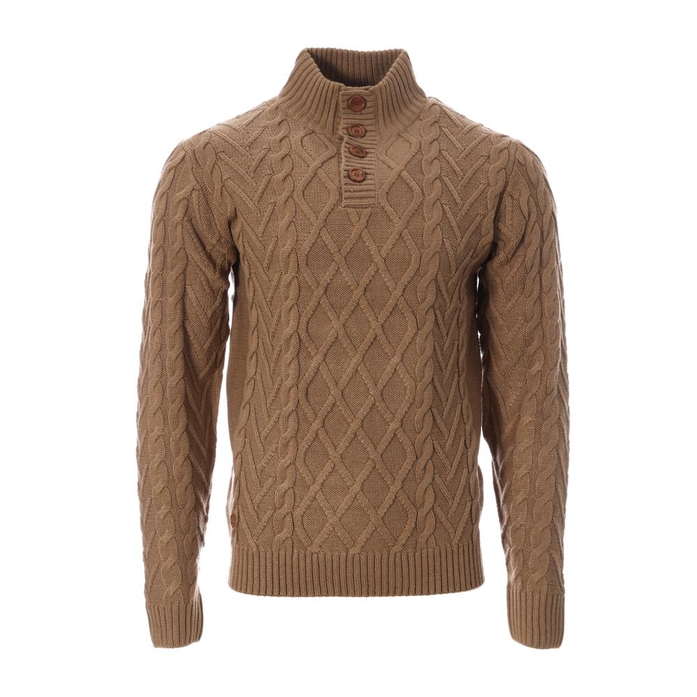 Pull Marron Homme RMS26 60983 pas cher
