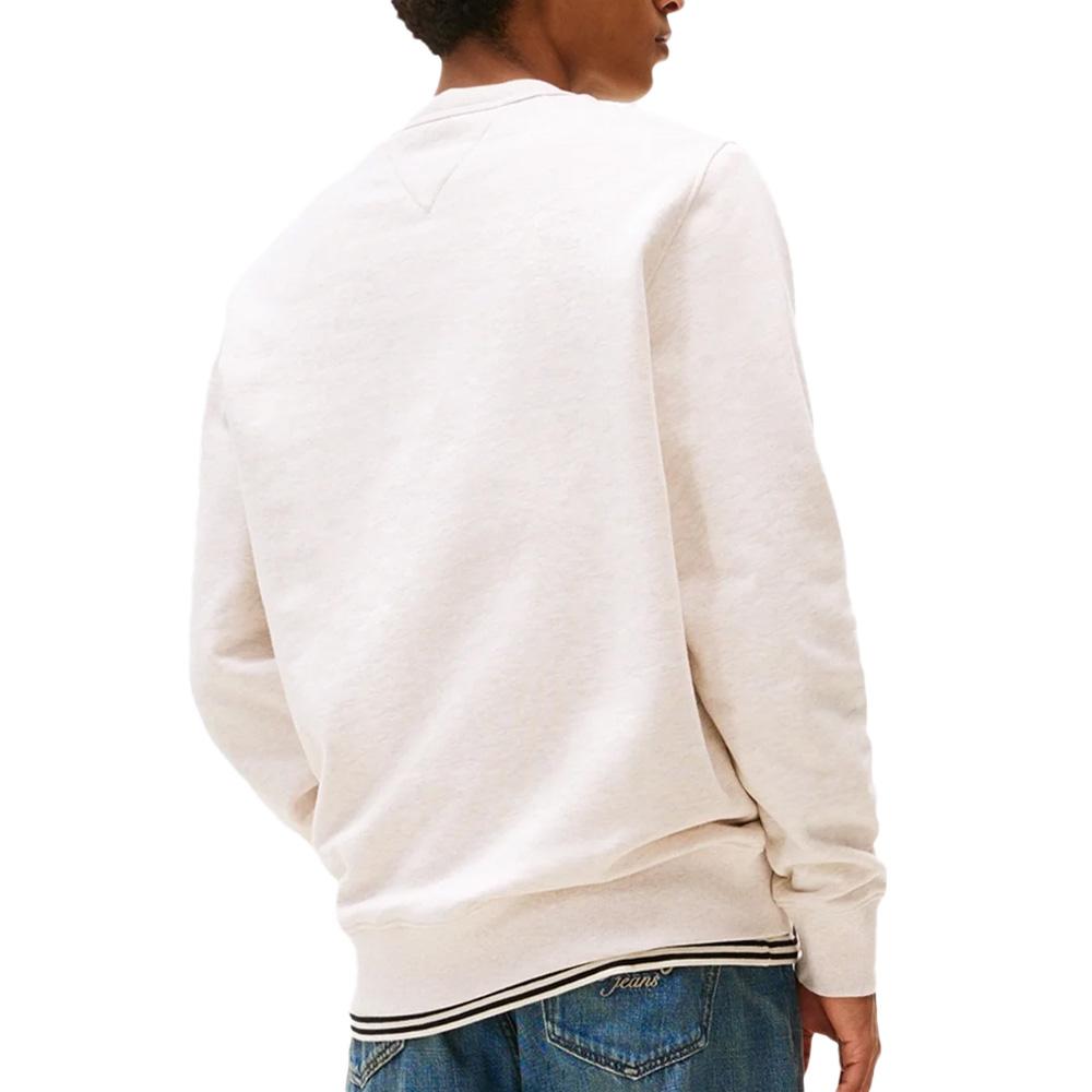 Sweat Beige Homme Tommy Hilfiger Badge Crew vue 2