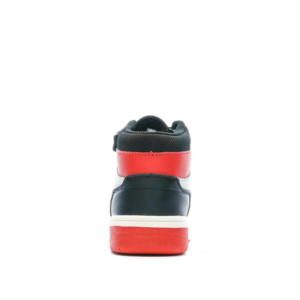 Baskets Noires/Rouges/Blanches Garçon Rouge Umbro Olly Vlc vue 3