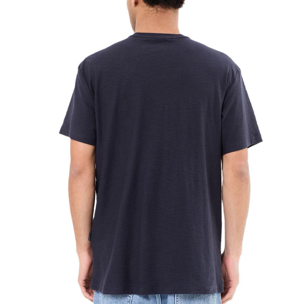T-Shirt Marine Homme Quiksilver Slub roundneck vue 2