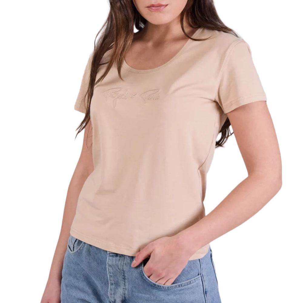 T-shirt Beige Femme Project X Paris F221114 pas cher