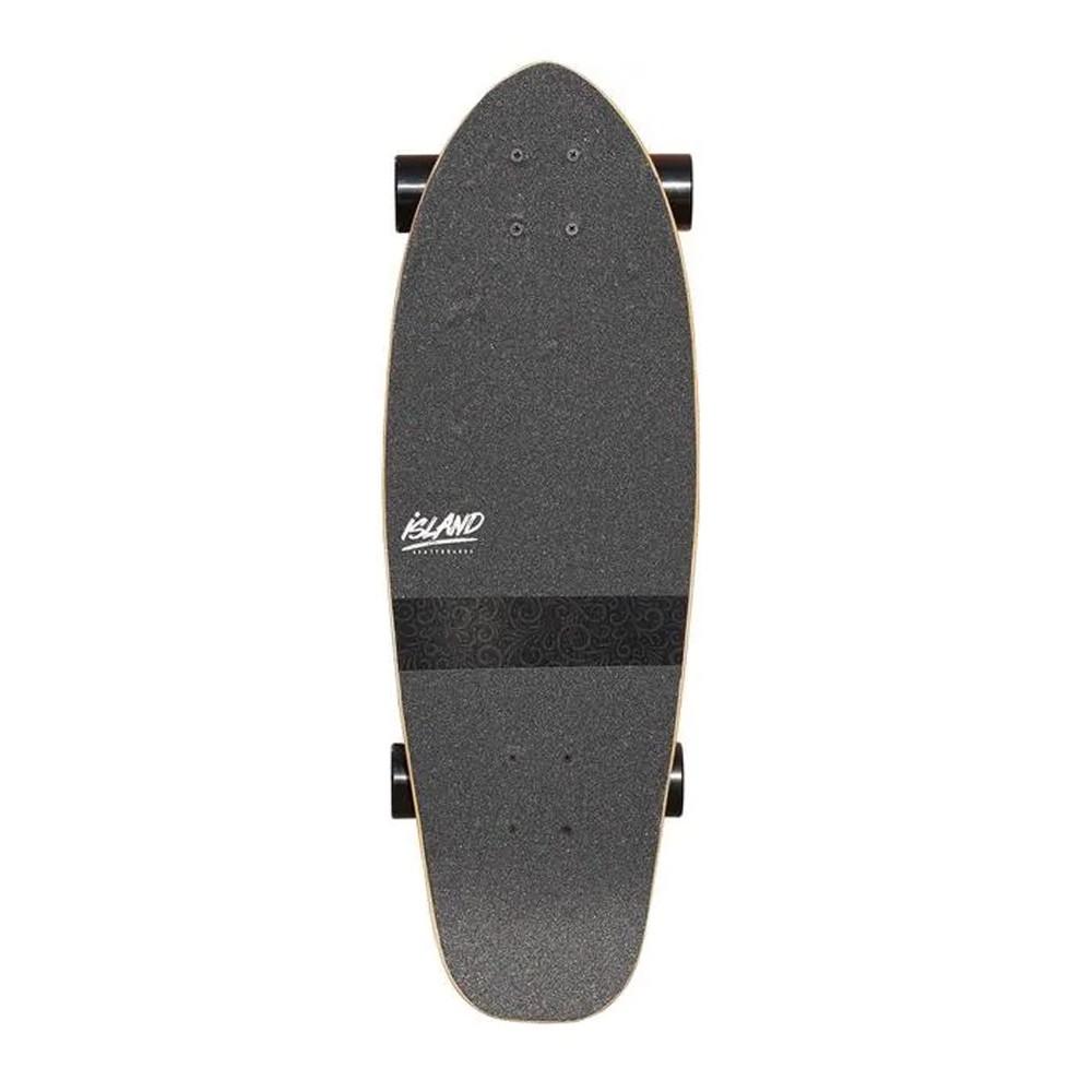 Skateboard en Noir/Bleu Cruiser Fish 32" Island Skate pas cher