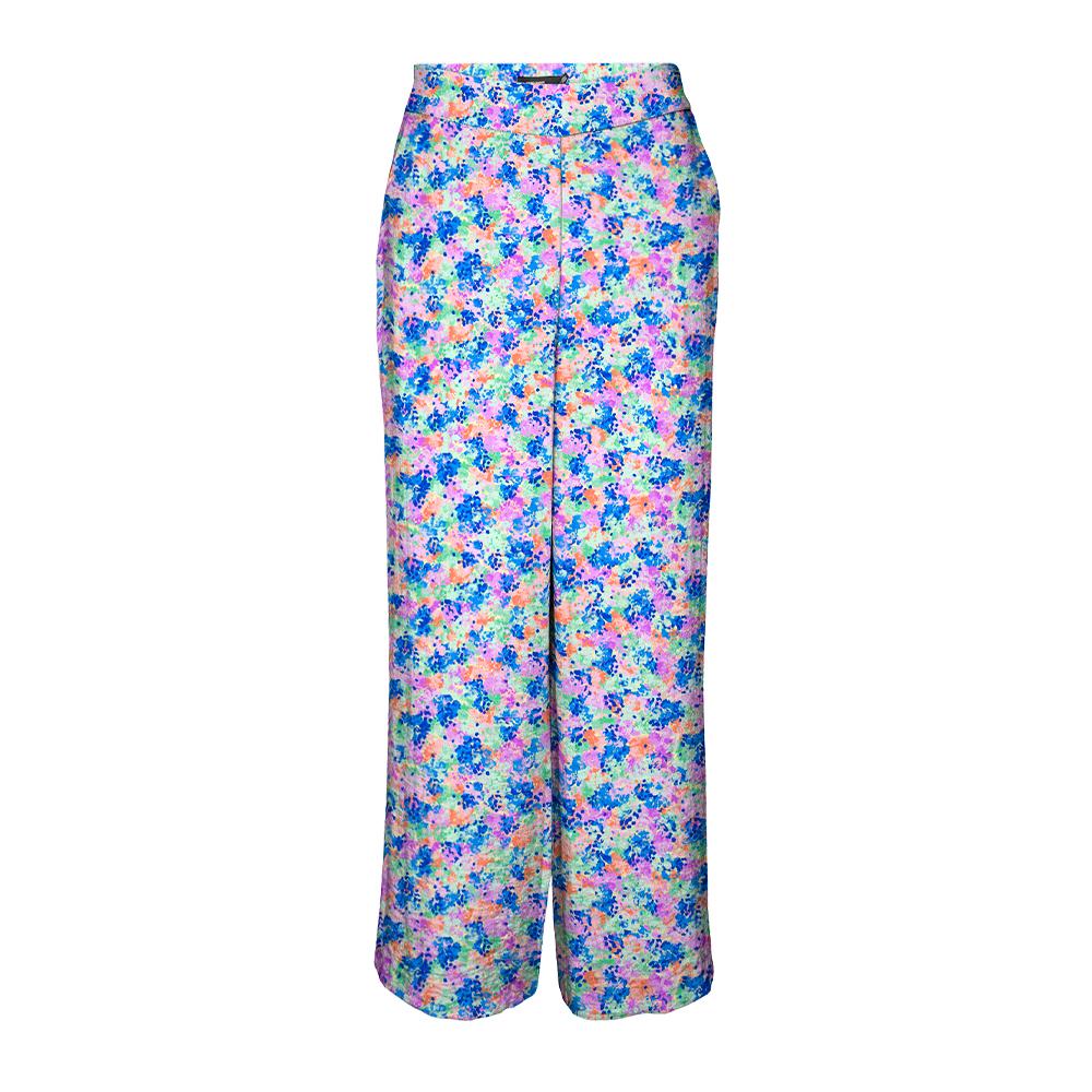 Pantalon fluide Bleu/Jaune/Orange Femme Vero Moda Lucy vue 2