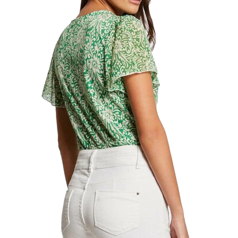 Blouse Vert/Blanche Femme Morgan DRICHIE vue 2