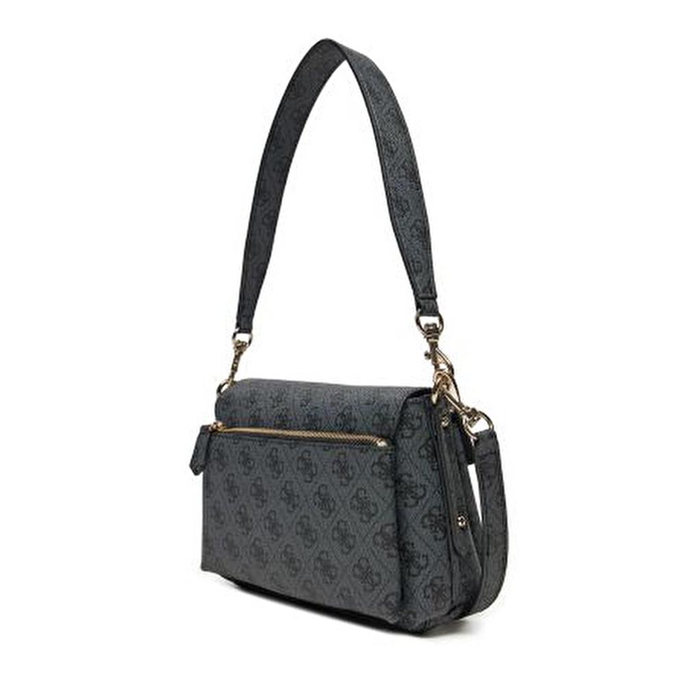 Sac à Bandoulière Noir Femme Guess Brenton vue 2