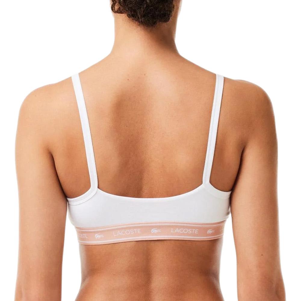 Brassière Blanc/Rose Femme Lacoste IF8181 vue 2