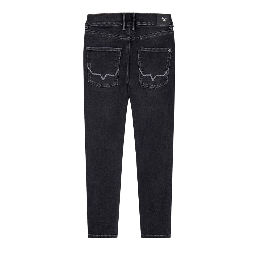 Jean Slim Bleu Foncé Garçon Pepe jeans Finly vue 2