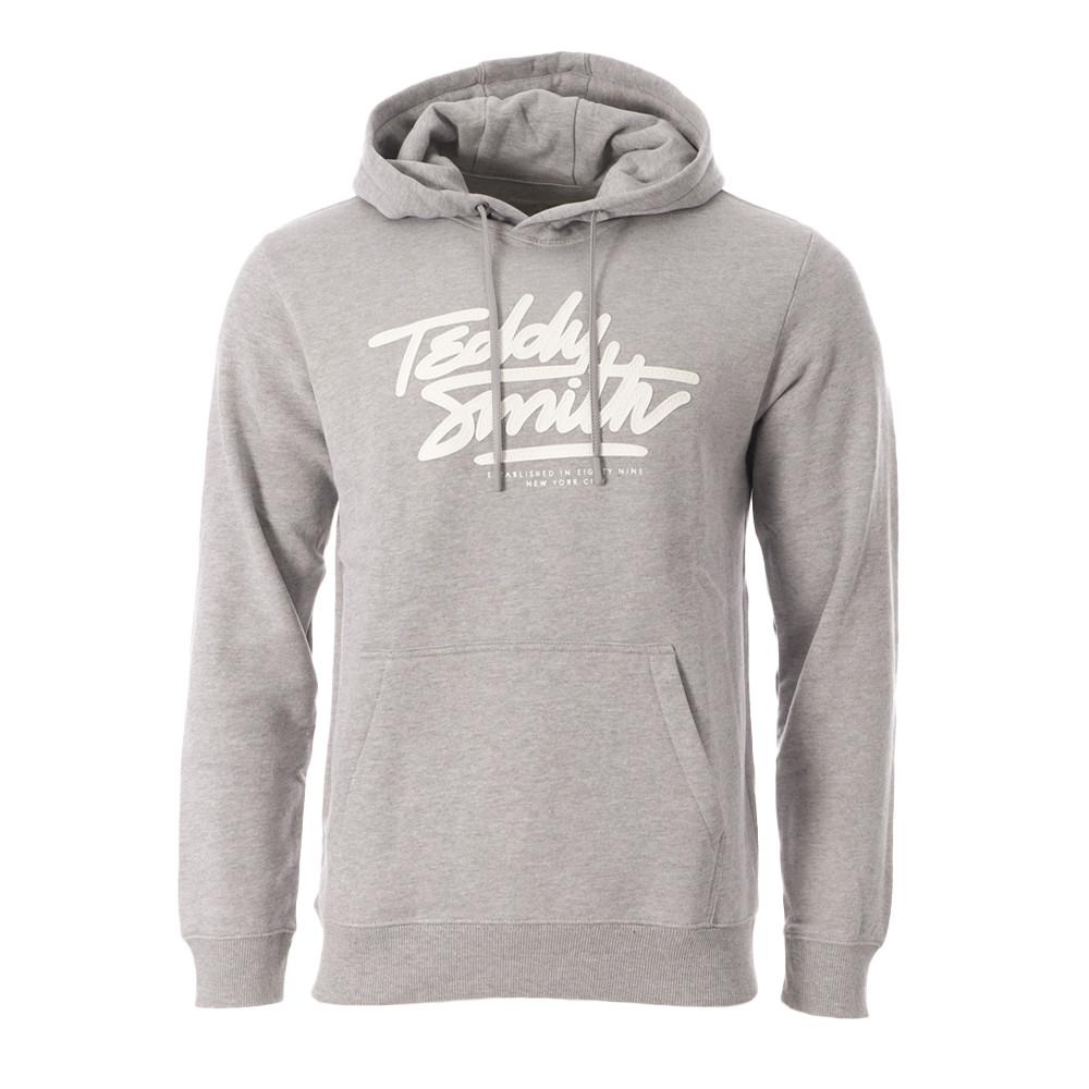 Sweat à Capuche Gris Homme Teddy Smith Script pas cher