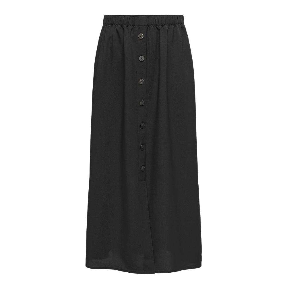 Jupe Longue Noir Femme Only Onlnova Button pas cher