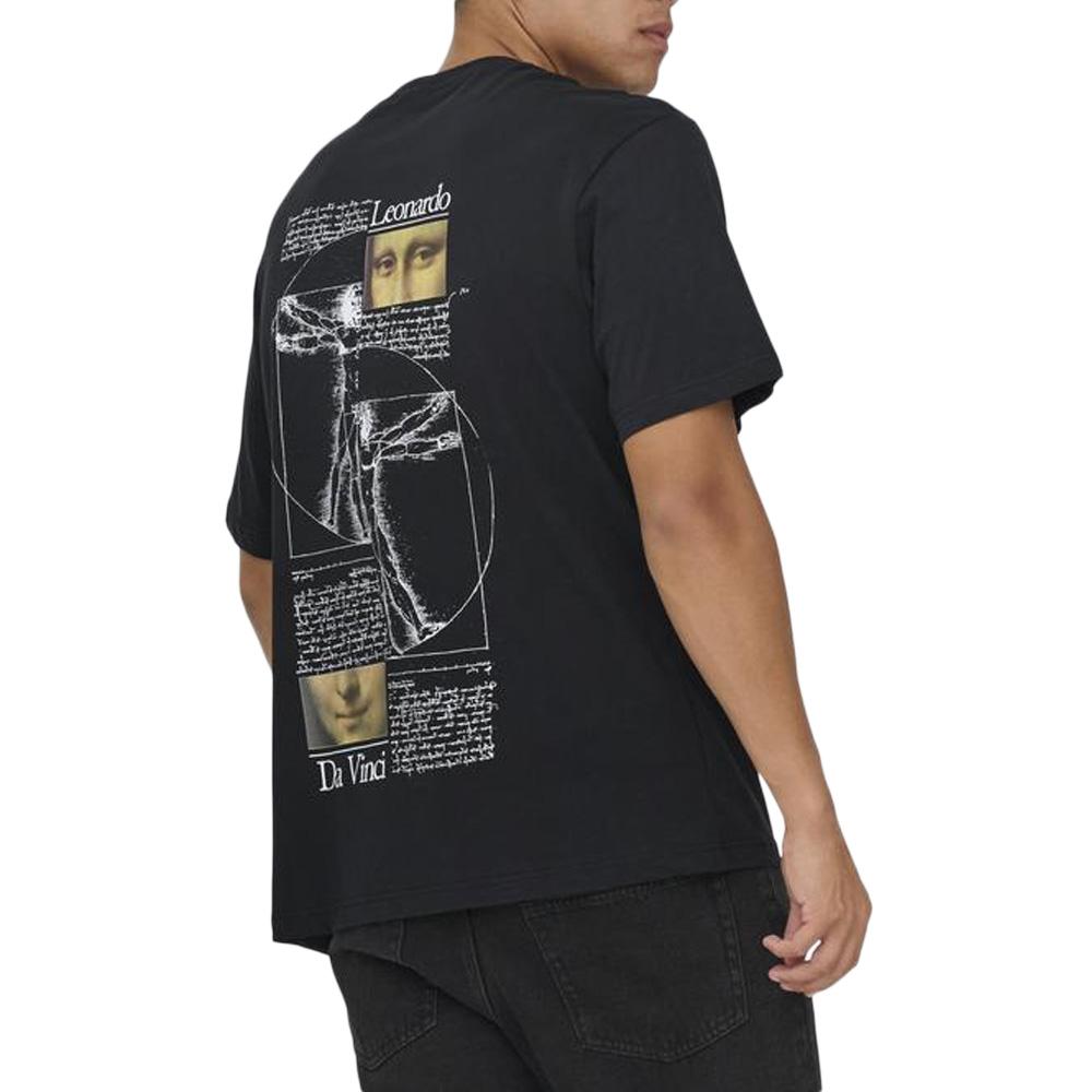 T-shirt Noir Homme Only & Sons Monalisa Life vue 2