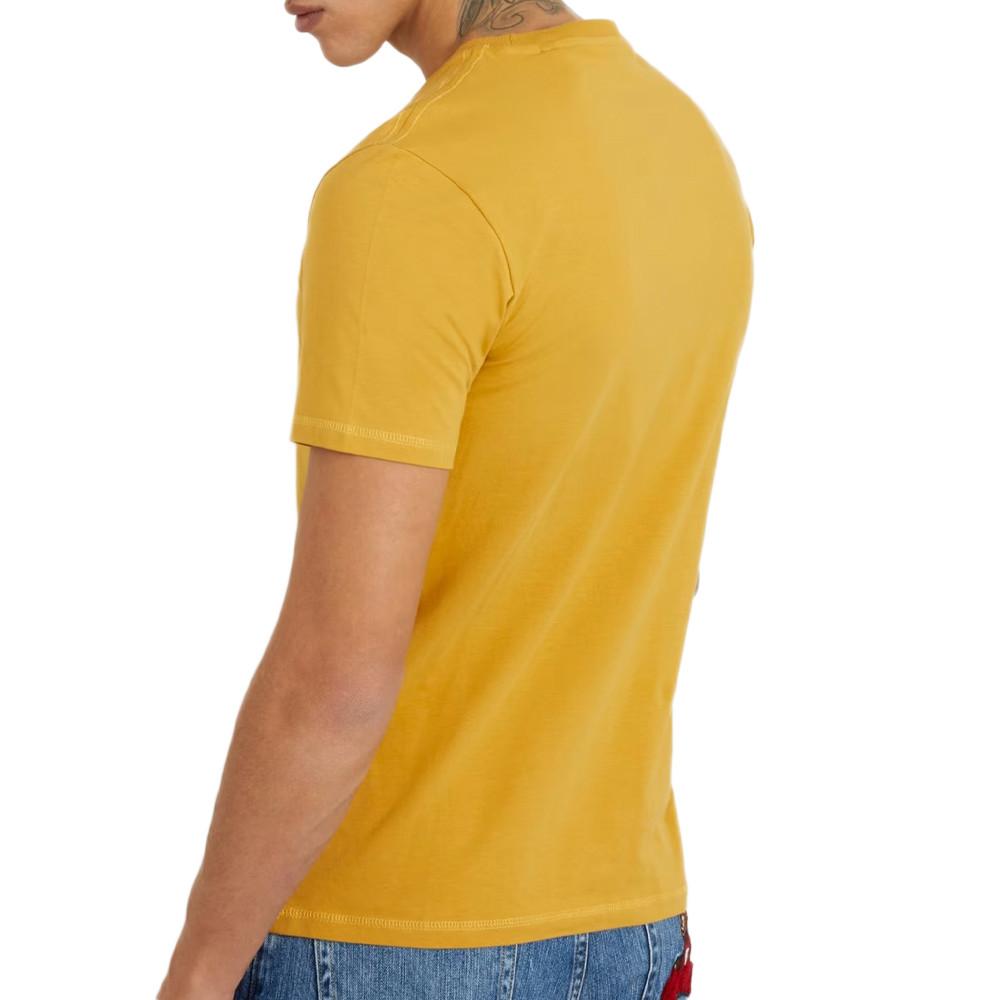 T-shirt Jaune Homme Guess M4RI33J1314 vue 2