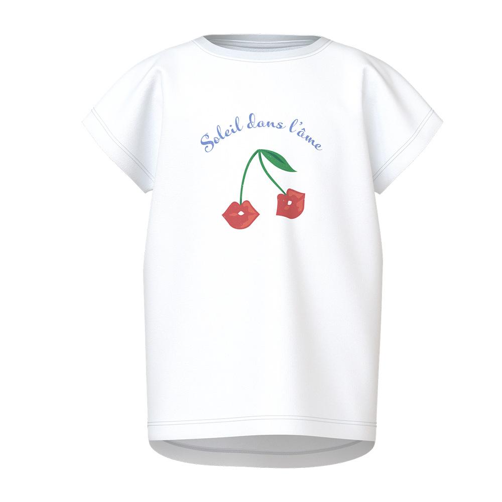 T-Shirt Blanc Fille Name it l Top Bright pas cher
