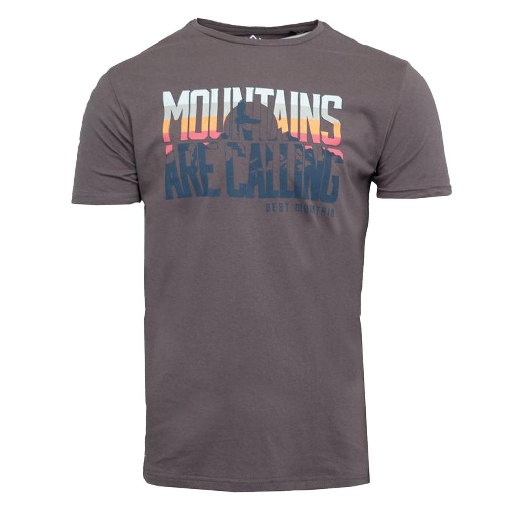T-shirt Kaki/Bleu Homme Best Mountain 2001 pas cher