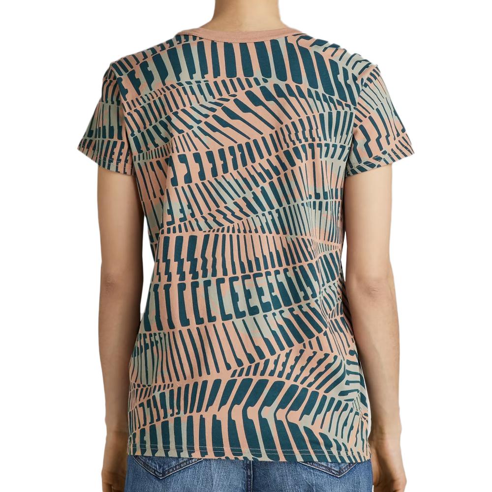T-shirt Orange Femme All Over Print D21210 vue 2