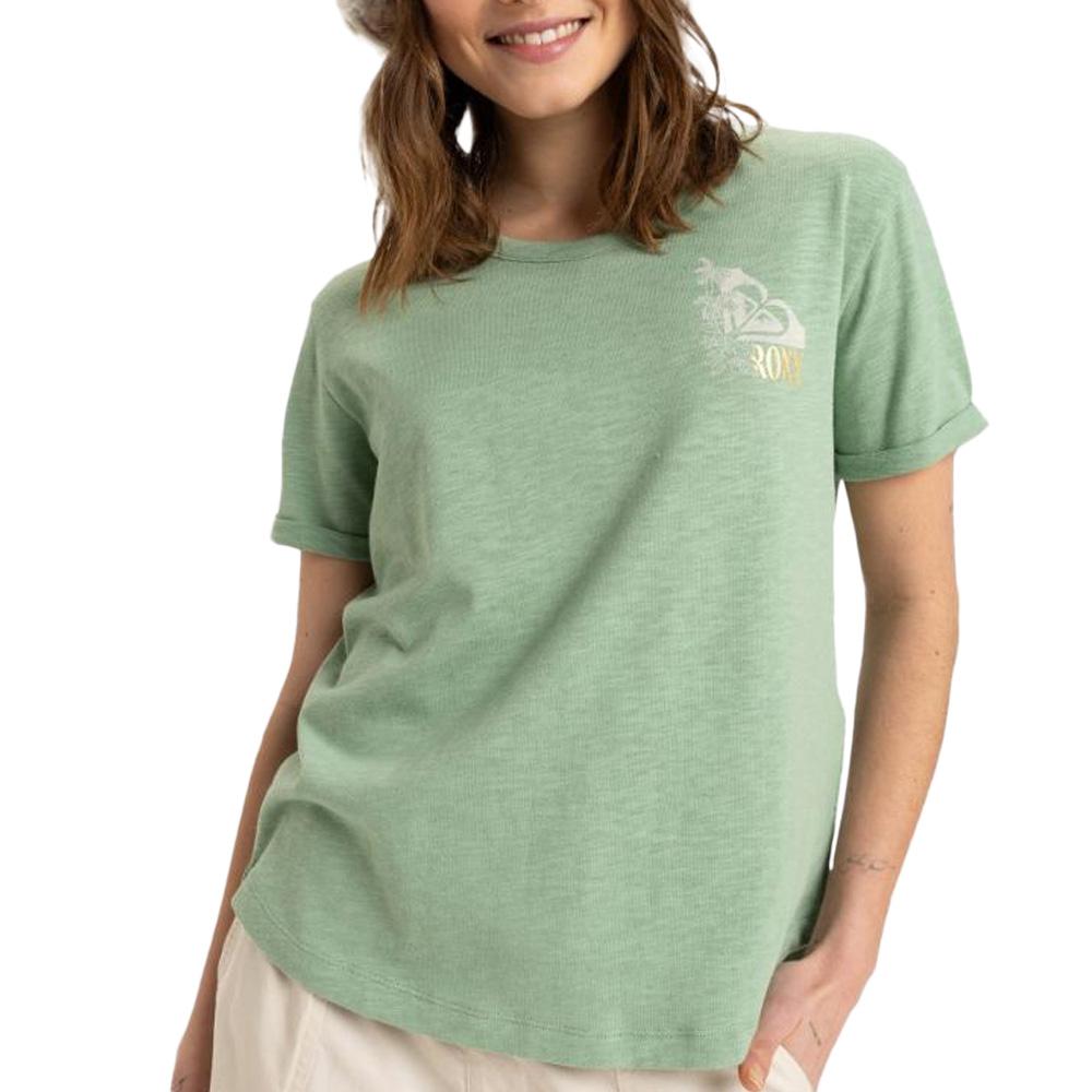 T-shirt Vert Femme Roxy Oceanwave pas cher