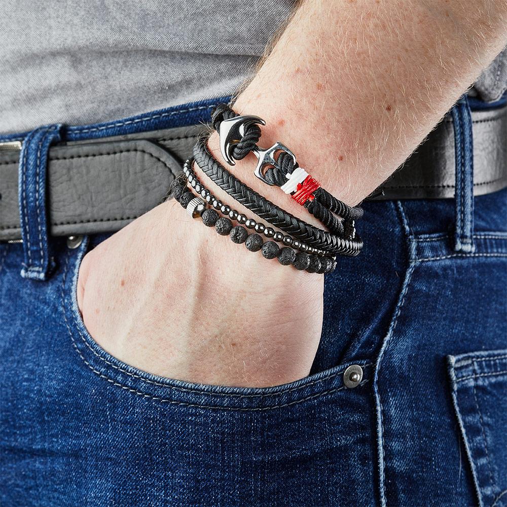 Bracelet Noir Homme Geographical Norway 315013 vue 2