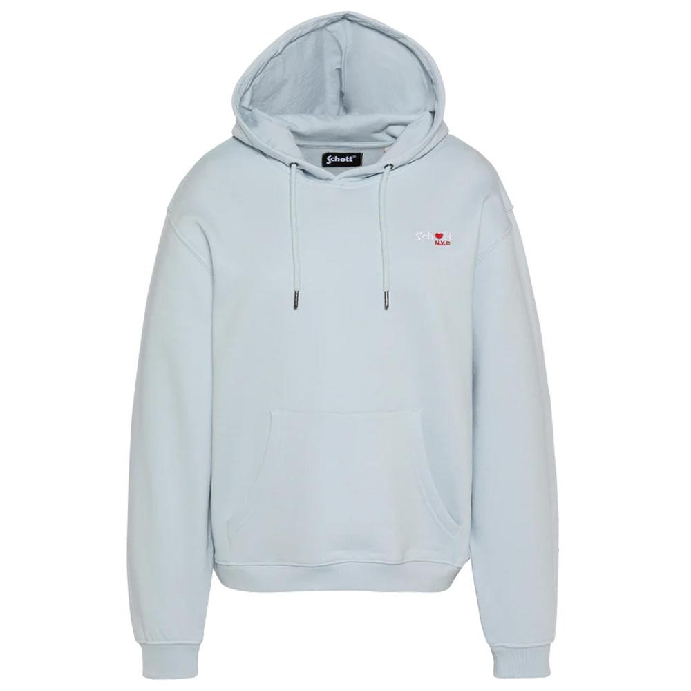 Sweat Bleu Clair Femme Schott SWHBRODEDW pas cher