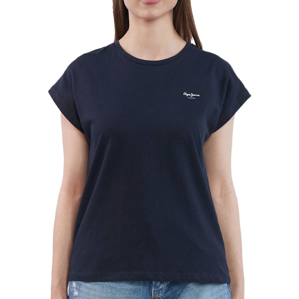 T-shirt Marine Femme Pepe jeans Bloom pas cher