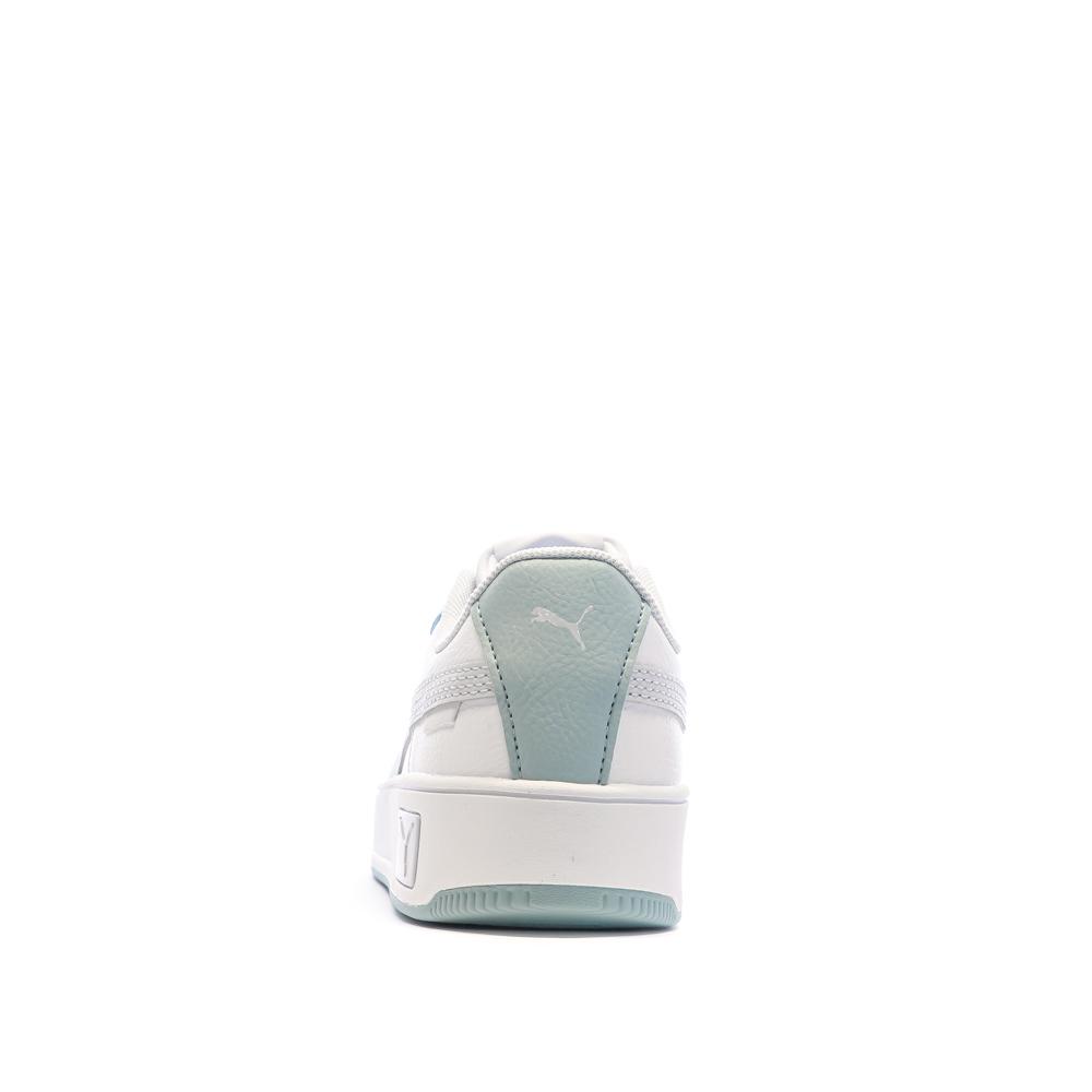 Baskets Blanches/Vert Fille Puma Carina 04 vue 3