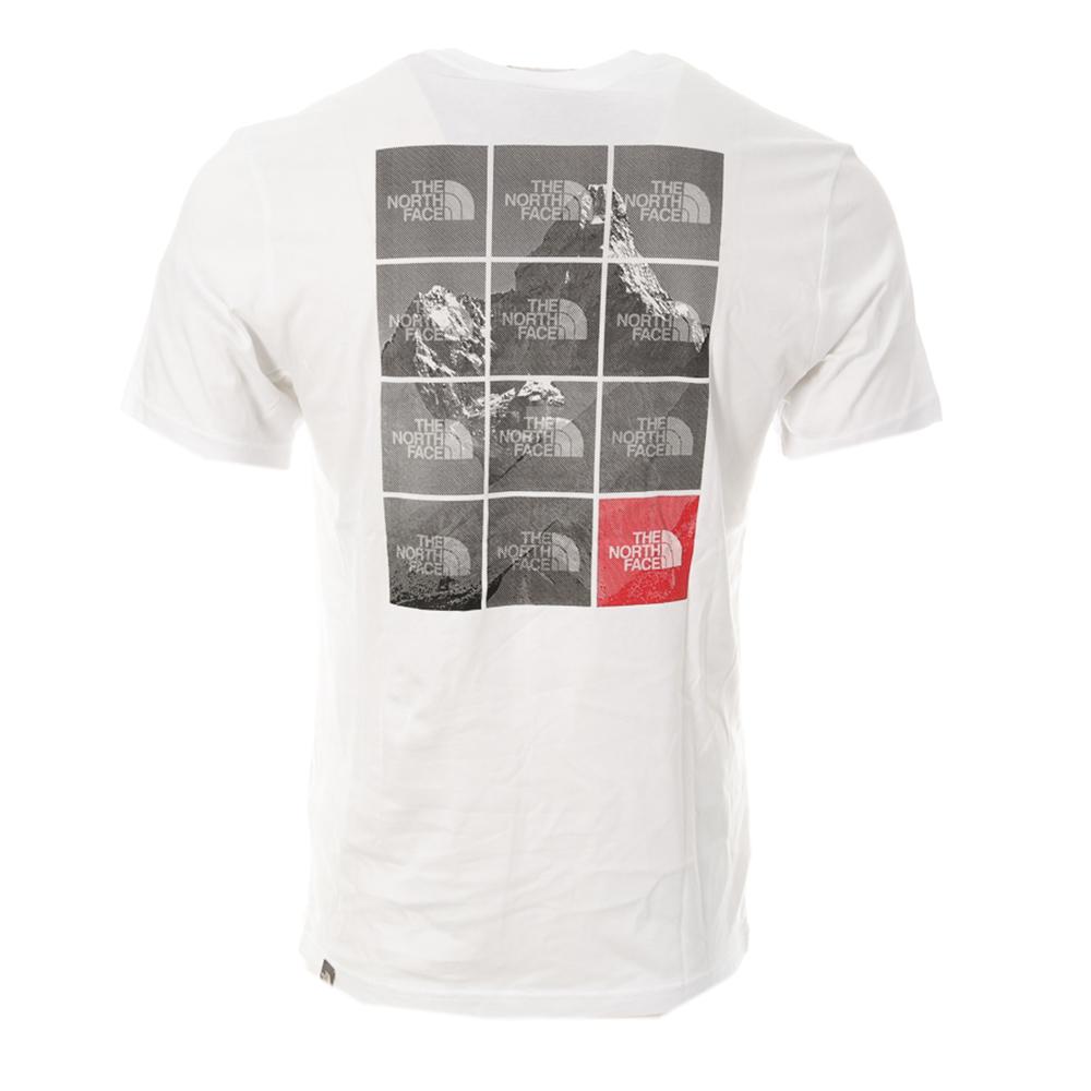 T-shirt Blanc Homme The North Face Mountain vue 2