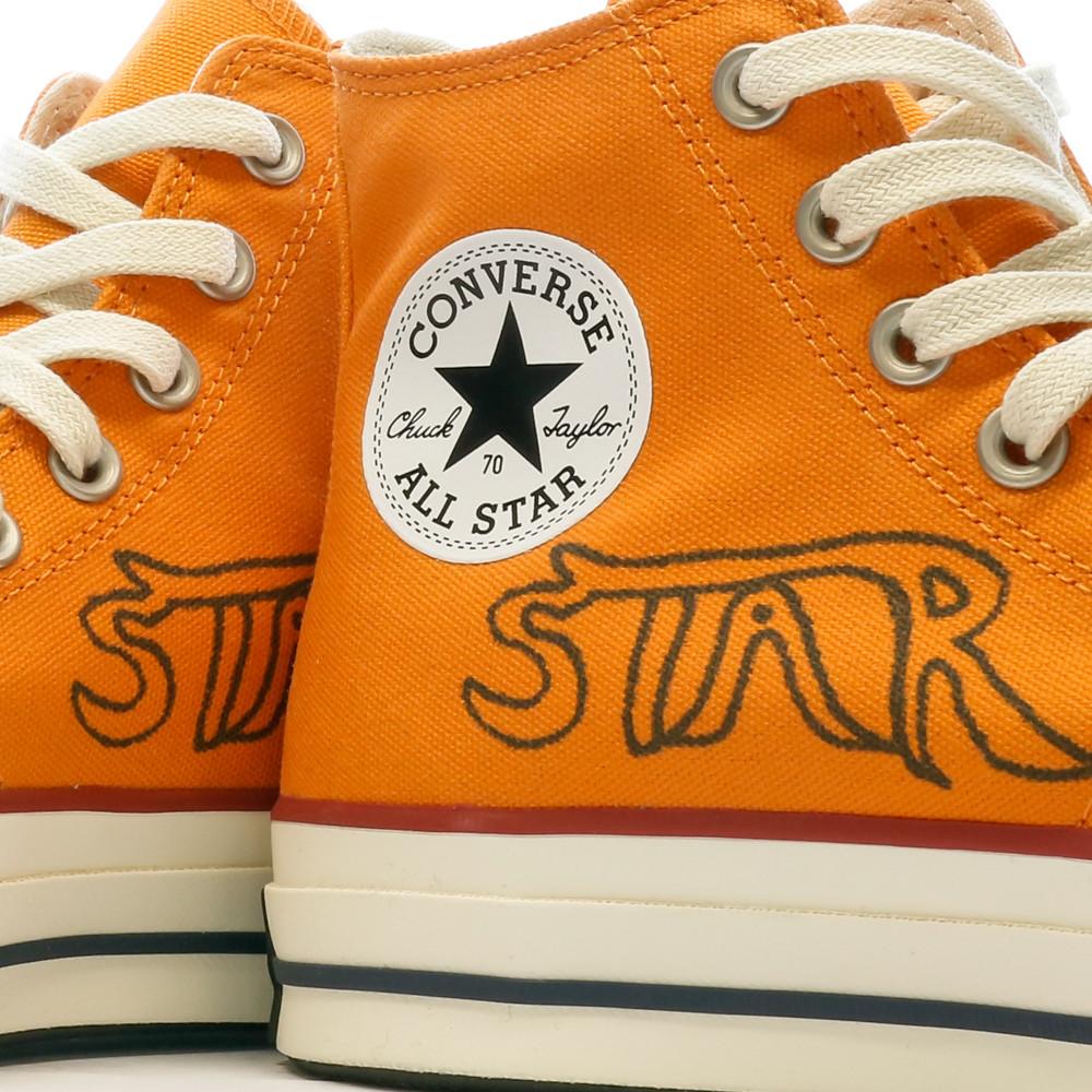Baskets Orange Mixte Converse Chuck 70 star vue 7