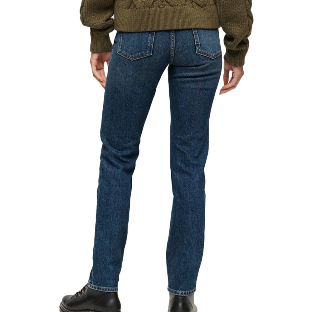 Jean Slim Bleu Femme Superdry Vintage Rise Sum vue 2
