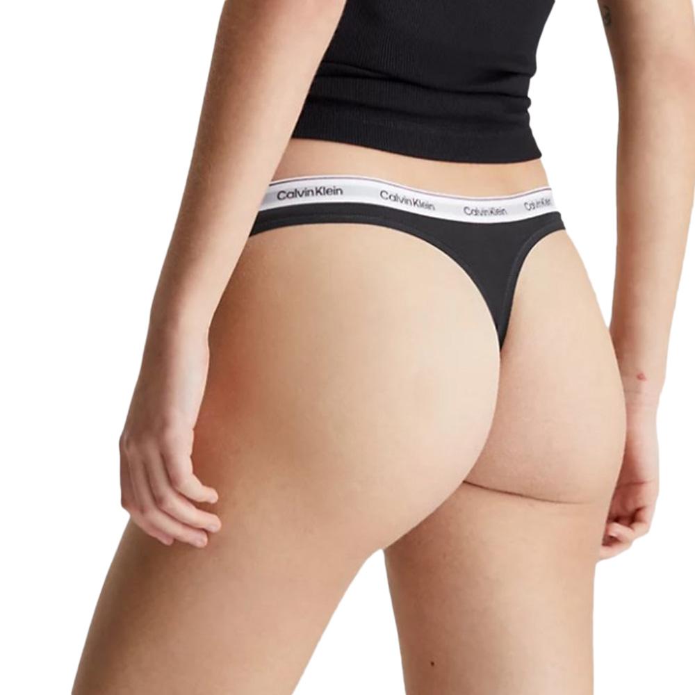 X3 Stings NoirHomme Calvin Klein Thong vue 3