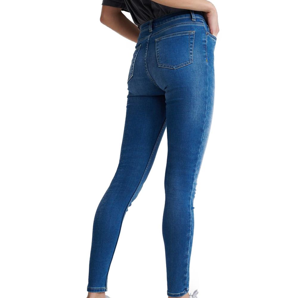 Jean Skinny Bleu Femme Superdry Rise vue 2