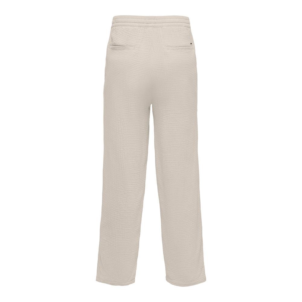 Pantalon Fluide Gaz de coton Beige Homme Only & Sons Onssinus 0158 vue 3