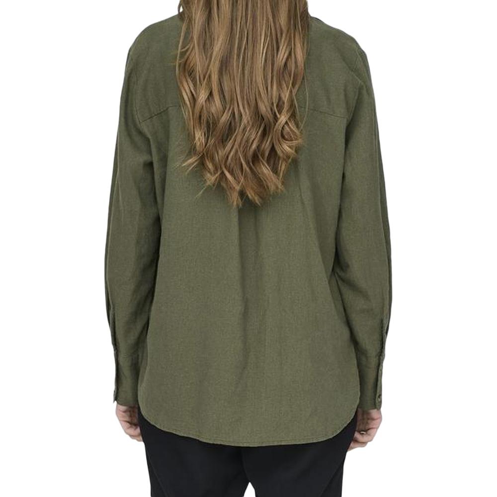 Chemise Kaki Femme JDY Linen vue 3