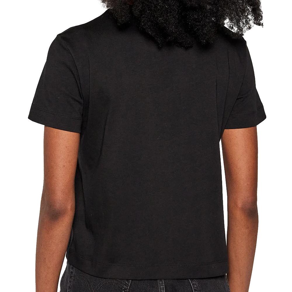 T-shirt Noir Femme Calvin Klein Shine Badge vue 2