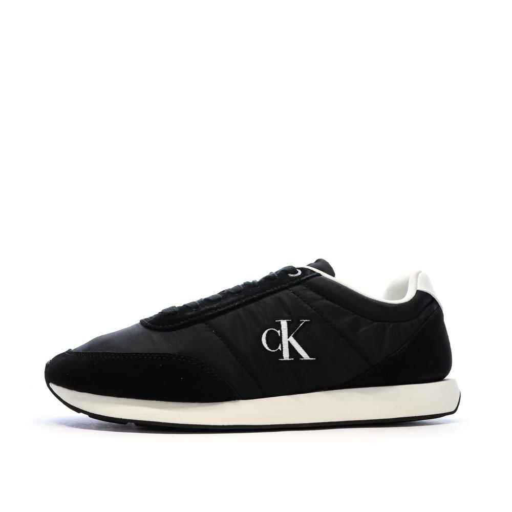 Baskets Noires Homme Calvin Klein Jeans Retros pas cher