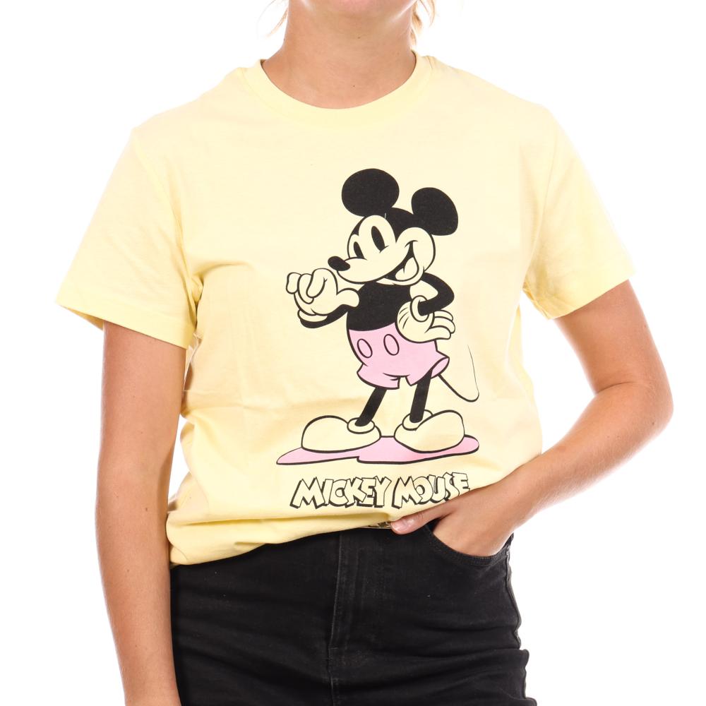 T-Shirt Jaune Femme Disney Mickey Classic pas cher