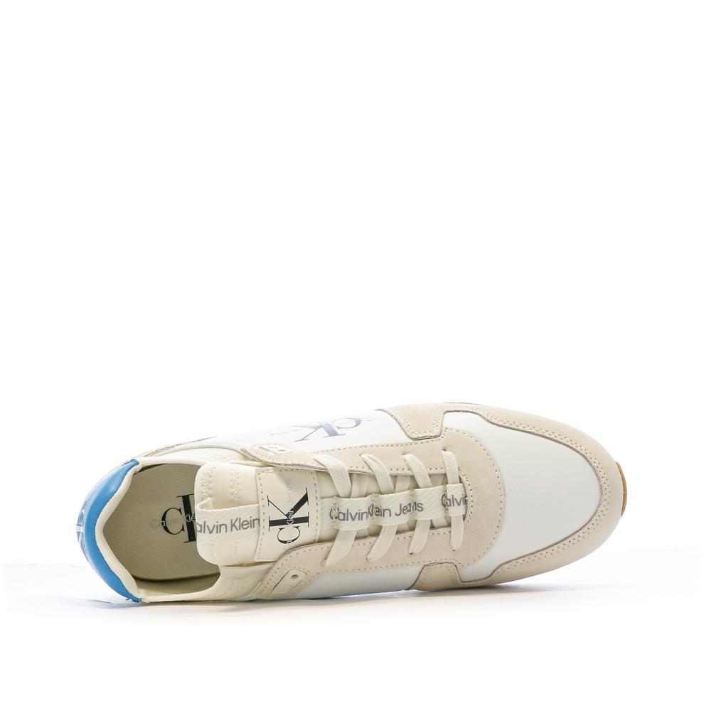 Baskets Blanche/Beige Homme Calvin Klein Jeans Runner Sock vue 4