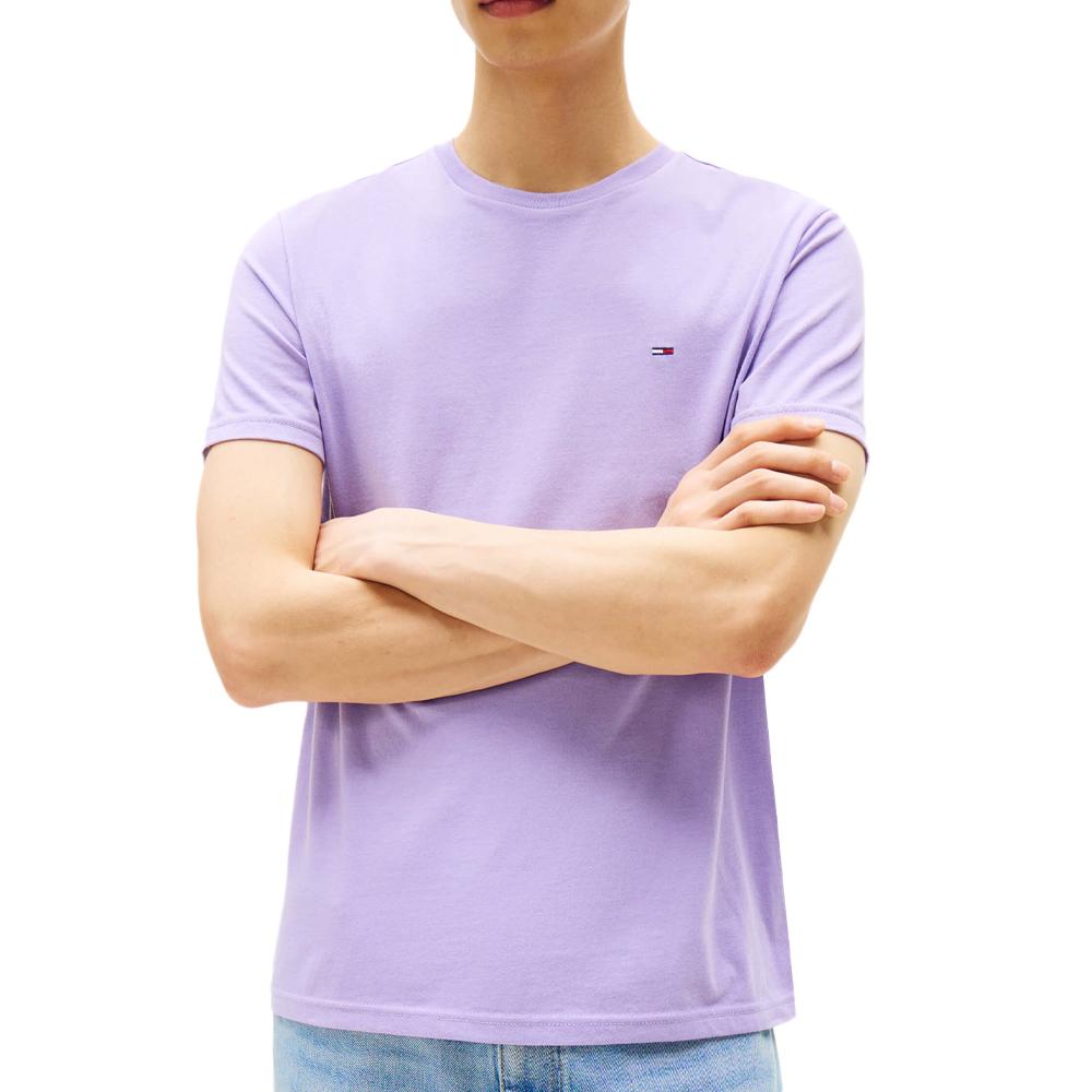 T-shirt Mauve Homme Tommy Hilfiger Tjm X Slim Jaspe pas cher