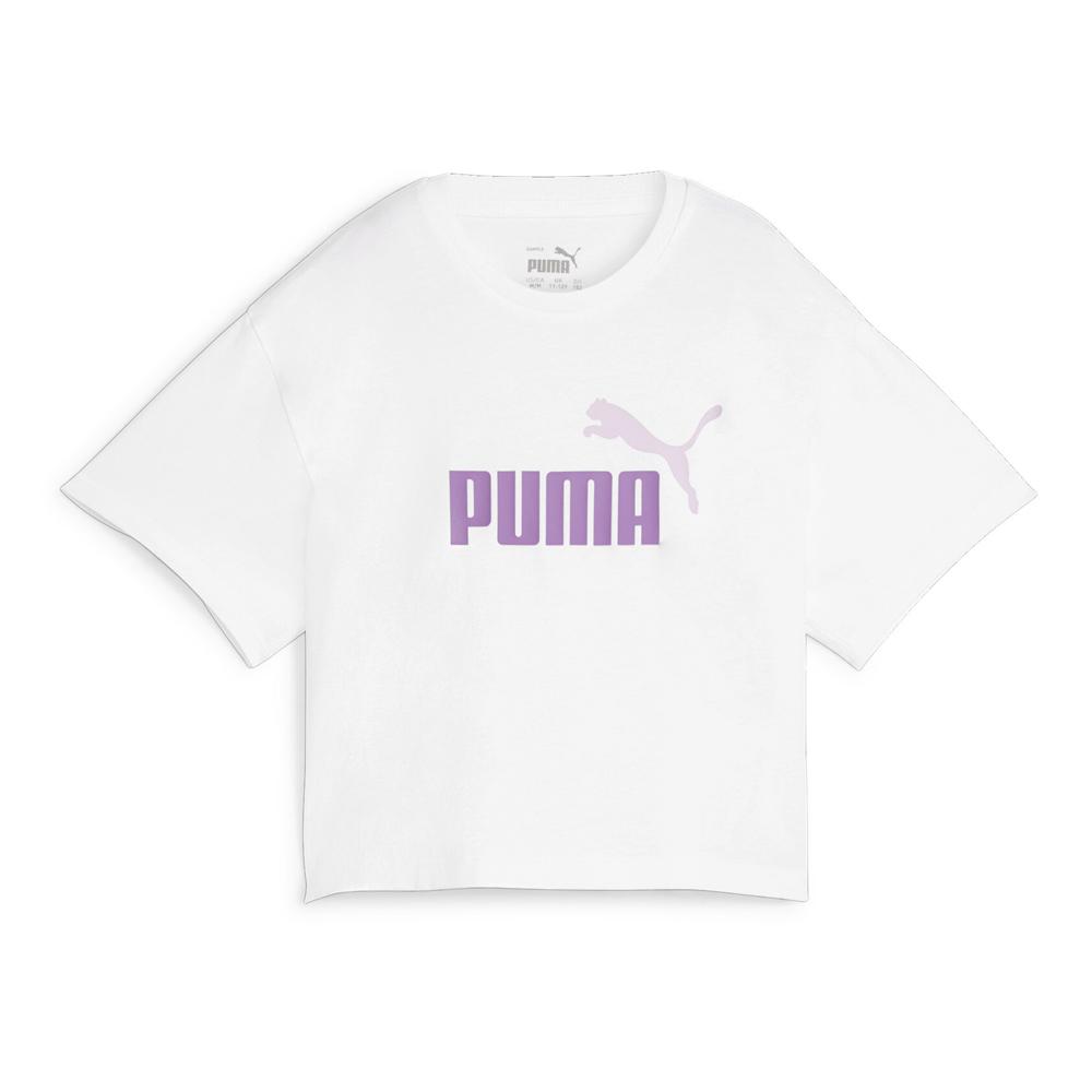 Crop top Blanc/Mauve Fille Puma 845346 pas cher