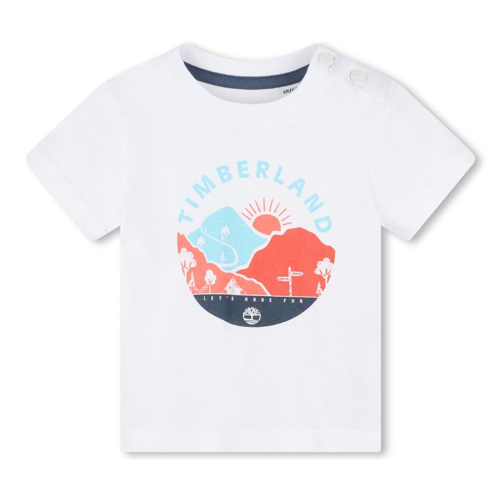 T-Shirt Blanc Bébé Timberland T60102 pas cher