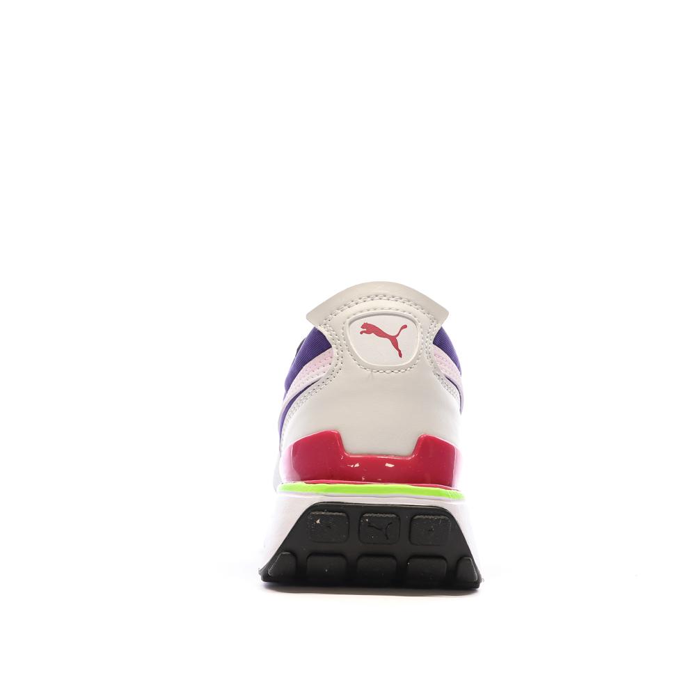Baskets Violette/Jaune Femme Puma Cruise Rider vue 3