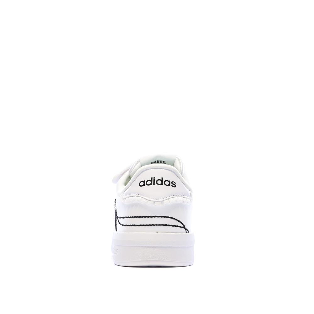 Baskets Blanc/Noir Enfant Adidas Grand Court vue 3