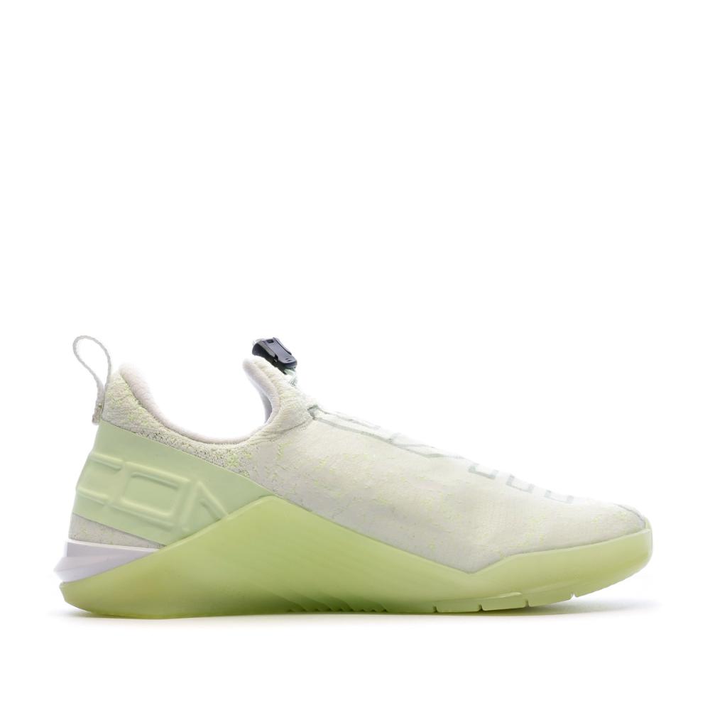 Chaussures de sport Blanc/Jaune Femme Nike React Metcon vue 2