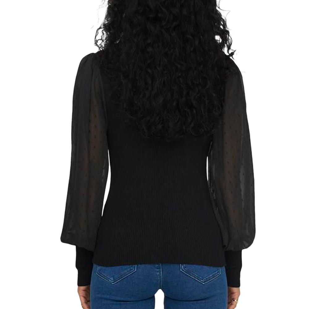 T-Shirt Manches Longues Noir Femme Only Jasmine vue 2